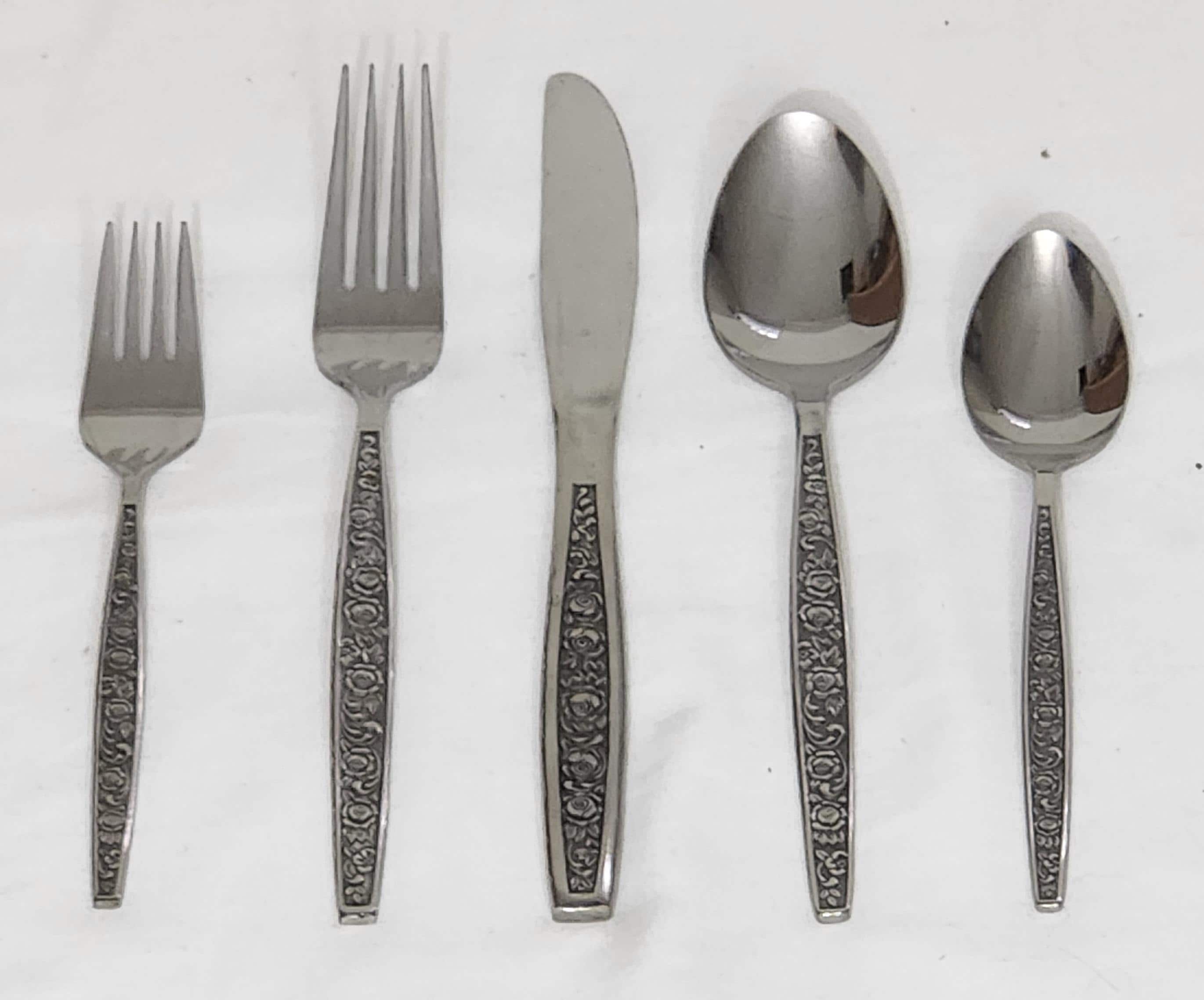 Granada Rose Stainless Steel Flatware 5-piece Place Setting Japan