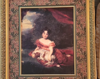 Portrait of Miss Juia Beatrice Peel by Windsor Art.   Print.  Beautifully Framed. 30x26.  (invbsmnt)