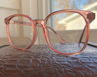 Pink Oversize Preppy frames - New Old Stock - Demo Lenses - 1980s 1990s - Jenny