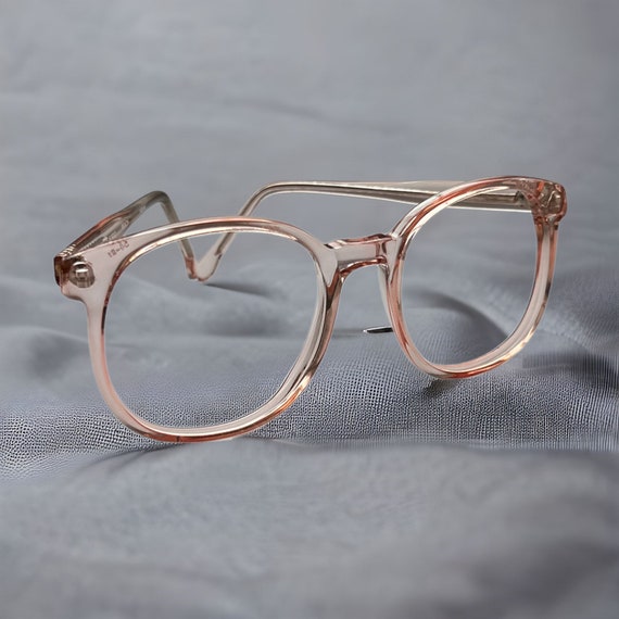Vintage Eyeglass Frames - no lenses - Peach Pink o