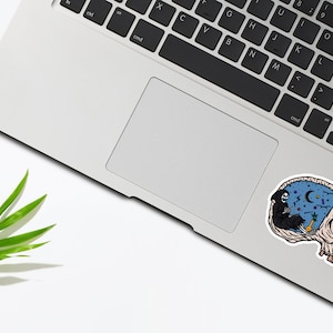 Grim Reaper Smoking Weed Inside A Skull Sticker, 420 Sticker, Marijuana Sticker, Pot Stickers, Stoner Stickers, Cannabis Sticker Gift imagen 4