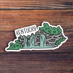 Kentucky State Shaped Sticker, Kentucky Stickers, Kentucky Decal, USA State Stickers, State Of Kentucky Sticker, Kentucky State Stickers