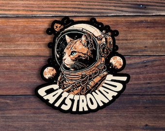 Catstronaut Sticker, Cat Sticker, Space Sticker, Astronaut Sticker, Cool Sticker For Laptops, Water Bottles, Planners, Hydroflasks, And More