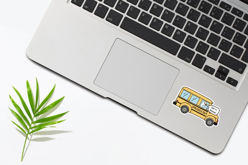 Struggle Bus Sticker, Funny Stickers, Anxiety Retro therapy, Mental Health Decal, Trendy Sticker, Sarcastic Water Bottle Laptop Waterproof image 3