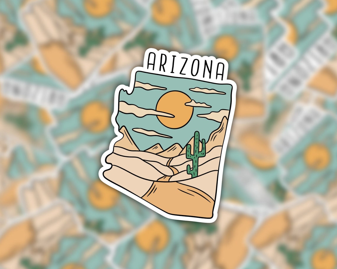 Arizona Sticker, Arizona Map-shaped Sticker, From Arizona, Arizona Gift ...