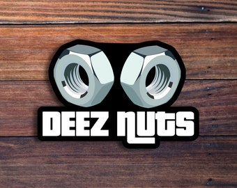 Deez Nuts Sticker, Funny Wire Nut Electrician Sticker for Toolbox, Car, Laptop, Water Bottle, Phone, Computer, Waterproof Vinyl Sticker