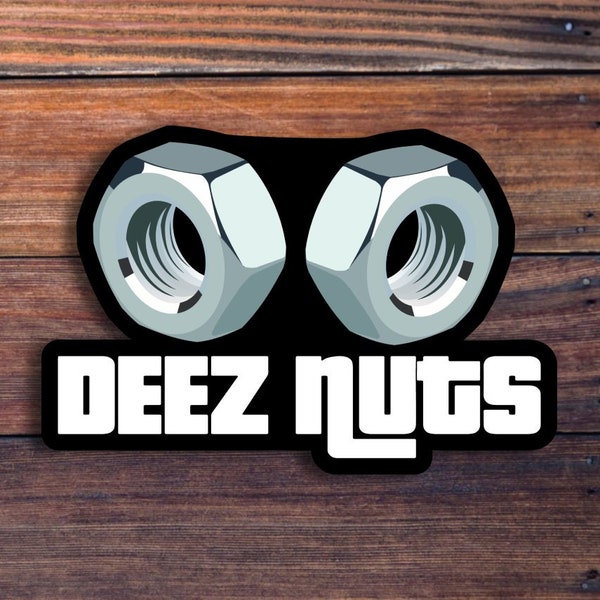 Deez Nuts Sticker, Funny Wire Nut Electrician Sticker for Toolbox, Car, Laptop, Water Bottle, Phone, Computer, Waterproof Vinyl Sticker