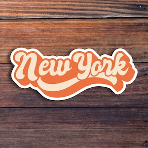 New York Retro Text Vinyl Sticker, New York Stickers, New York Decal, USA State Stickers, State Of New York Sticker, New York State Stickers