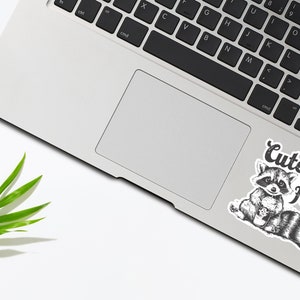 Cute But Feral Raccoon Vinyl Sticker, Sarcastic Snarky Funny Sticker, Adult Humor, Waterproof Sticker Decal image 4