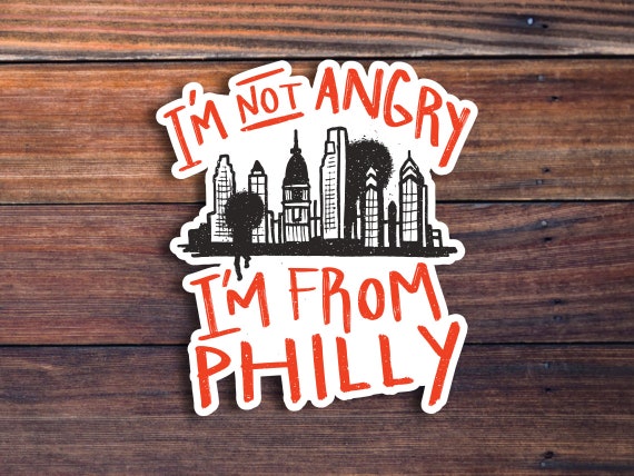 I'm From Philly Funny Sticker, Philadelphia vinyl sticker, Pennsylvania, Philadelphia Skyline Sticker, Philly Skyline Decal, Waterproof