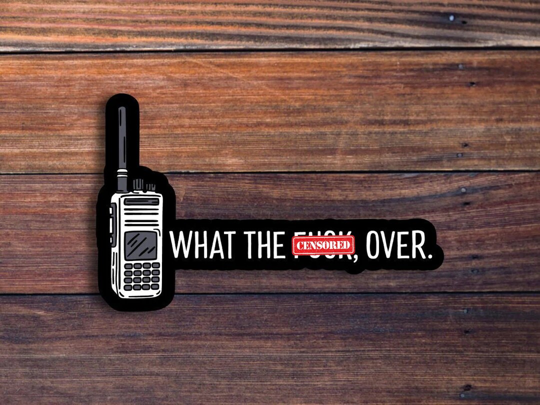 WTF, Over Black Vinyl Sticker, Funny Stickers, Sarcastic Stickers, Meme ...