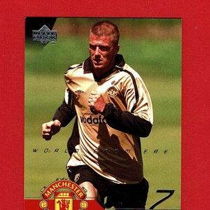 DAVID BECKHAM - Tarjeta coleccionable original de futbolista de 2001 - Manchester United Football Club - Tarjeta Upper Deck n.° P1 - Regalo de fútbol (OS01)