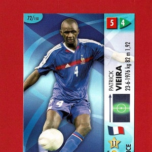 PATRICK VIERA (France) - Carte à collectionner originale de footballeur - Française - Panini Goaaal ! - Coupe du monde de football - Cadeau pour fan de football (OS01)