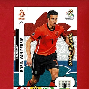ROBIN VAN PERSIE - Tarjeta coleccionable original del futbolista brasileño - Países Bajos - Panini - Campeonato de Europa de la UEFA - Aficionado al fútbol (OS01)