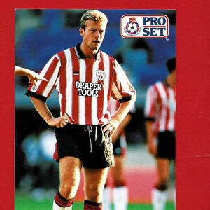 ALAN SHEARER - Cartão de futebol TOPPS original de 1991 - Cartão colecionável do clube do estádio - Newcastle United Southampton Blackburn Soccer Fan (SH16)