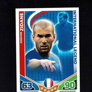 ZINEDINE ZIDANE - Original French Footballer Legend Trading Card - FRANCE - Topps - World Cup Soccer Football Fan Gift (OS01)