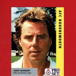 HARRY REDKNAPP - Cartão de Futebol Colecionável de 1991 - Bournemouth, West Ham, Spurs - Jogador/Treinador Inglês - Conjunto Profissional - Presente para Fã de Futebol (SH16)