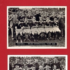 Karty drużyn piłkarskich WELSH & SCOTTISH - Oryginalne fotograficzne karty z tytoniem z lat 30. - Ardath - Międzynarodowe drużyny piłkarskie (VC09)
