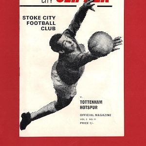 1969 STOKE CITY v SPURS Fußballprogramm - Tottenham Hotspur F.C. - 25.Oktober 1969 - Clean & Tidy - Fussball Fan Geschenk (SR43)