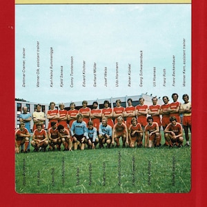 BAYERN MUNICH - Vintage 1977 FOOTBALL Card - Bayern Munich Football Club - Rencontre S.A. - Original Card - Football Soccer Fan Gift (OS01)