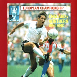 1986 ENGLAND v NORTHERN IRELAND International Football Programme - Wembley - Clean and Original - European Championship (SL10)