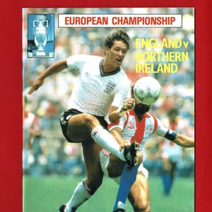 1986 ENGLAND v NORTHERN IRELAND International Football Programme - Wembley - Clean and Original - European Championship (SL10)