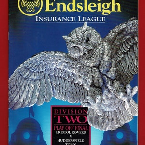 1995 PLAY OFF FINAL Bristol Birds v Huddersfield Town - Fussballprogramm - Abteilung Zwei - 28.05.1995 Wembley - Fussball Fan Geschenk (VX03)