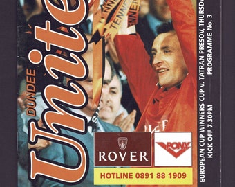 1994 DUNDEE UNITED Football Programme - Dundee United v Tatran Presov - 15th Sept. 1994 - European Cup Winners Cup (RJ48)