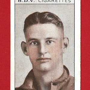 AUSTRALISCHER FUSSBALLER Edward TYSON / Cricketspieler Bill O'Reilly - Vintage 1933 Zigaretten / Tabak Karte - Original Australia Sports Card (VR01)