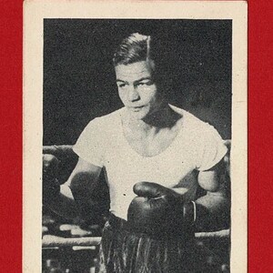 Tarjeta de boxeo antigua: Freddie Miller. Tarjeta de tabaco para cigarrillos Boxer original de los años 30. Tabaco africano. Boxeador de peso pluma (WE01).