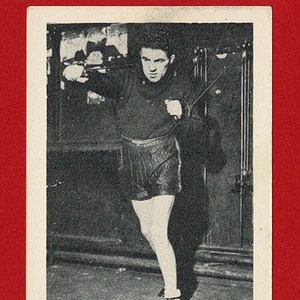 TARJETA DE BOXEO DE LOS AÑOS 30 - Jackie Brown - Tarjeta de tabaco para cigarrillos BOXER original de época - Tabaco africano - Boxeador campeón británico (WE01)