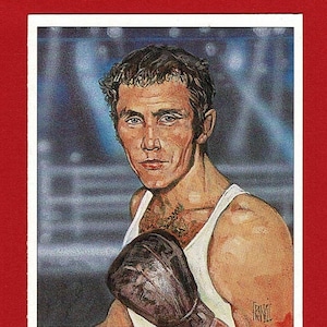 CHRIS FINNEGAN - BOKSEN Trade Card - Olympische kampioenen - Boxer Card 1996 - Britse middengewicht bokskampioen - Imperial Publishing (TY12)