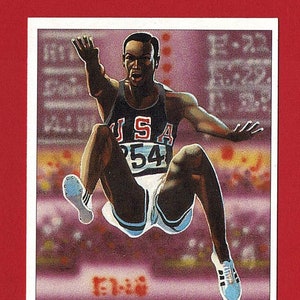 BOB BEAMON - ATLETIEK Trade Card - Olympische kampioenen - 1996 Atleetkaart - Gouden Medaillekampioen Verspringen - Imperial Publishing (TY12)