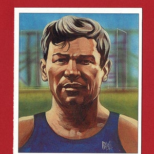 JIM THORPE - Trade Card atletiek - Olympische kampioenen - Athlete Card 1996 - kampioen gouden medaille tienkamp - Imperial Publishing (TY12)