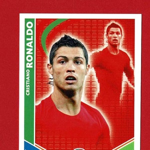 CRISTIANO RONALDO - ORIGINAL Fußballer Sammelkarte - ManManUnited & Portugal - Topps - WM Fußball Fußball Fan Geschenk (OS01)