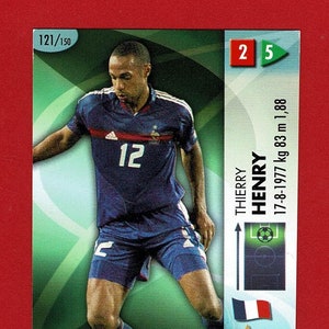 THIERRY HENRY - Carte à collectionner originale de footballeur français - Allemagne F.I.F.A. Coupe du monde - Légende du football français - Cadeau pour fan de football (OS01)