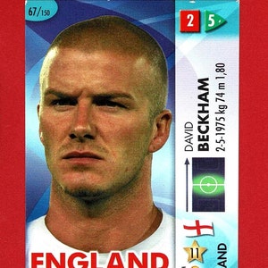 DAVID BECKHAM - Cartão de Jogador de Futebol ORIGINAL - Inglaterra / Manchester United / Inter Miami Football Club - Presente para Fã de Futebol (OS01)