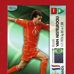 RUUD VAN NISTELROOY - Tarjeta coleccionable original de futbolista holandés - Copa Mundial de la FIFA - Leyenda del fútbol neerlandés - Regalo para aficionados al fútbol (OS01)
