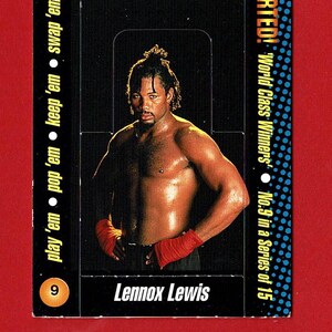 LENNOX LEWIS - BOXING Pop-Up Trading Card - Sported Magazine World Class Winners - 1996 - Unpulled - Wereldkampioen zwaargewicht (OS01)
