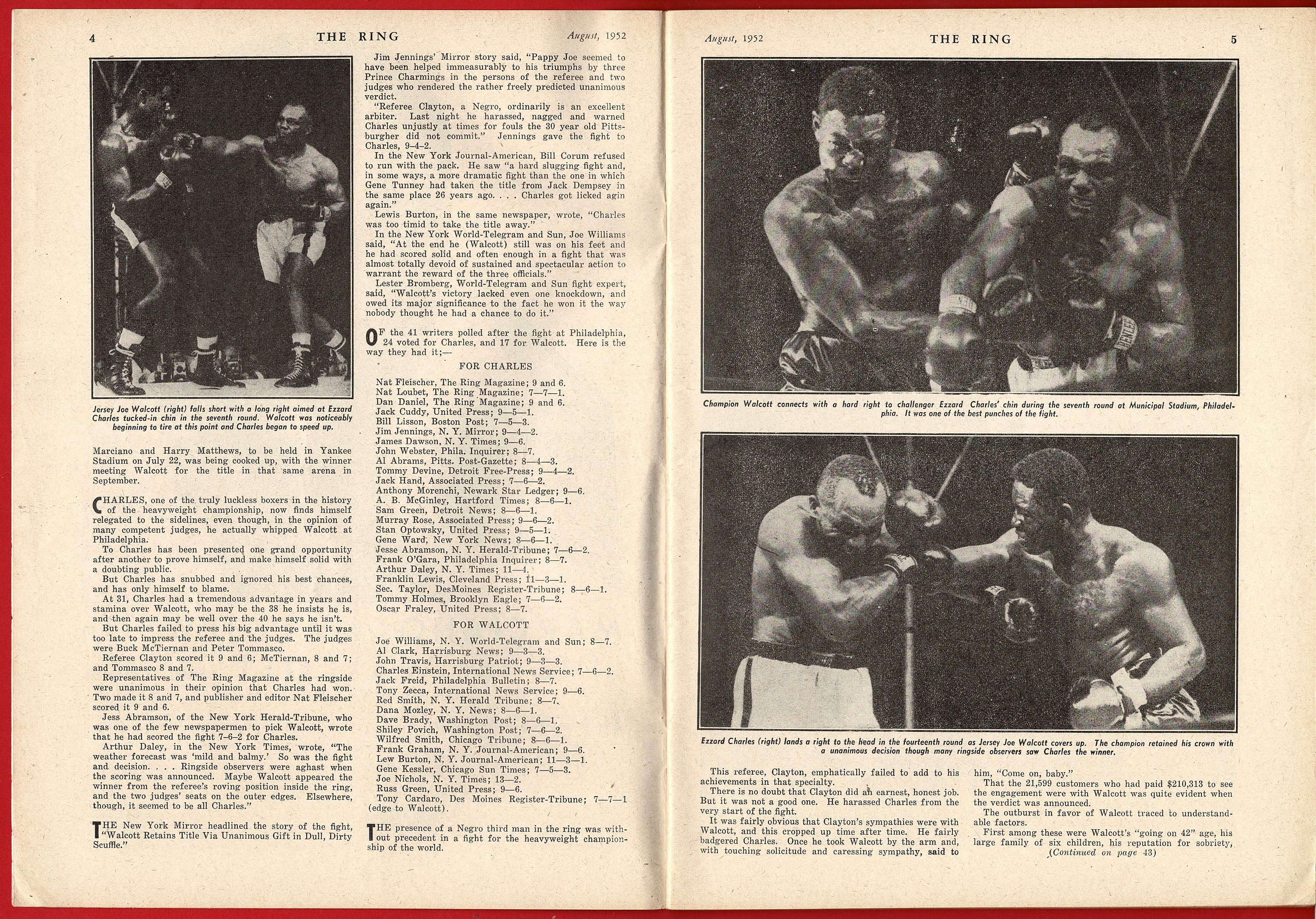 アメリカボクシング雑誌The RING 1952年6月号 アメリカボクシング雑誌The RING 1952年6月号 アメリカ