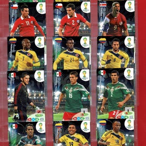 CALCIATORI SUDAMERICANI - Carte collezionabili originali di calcio - Coppa del Mondo F.I.F.A. - Messico Colombia Cile Costa Rica Ecuador Honduras (OS01)