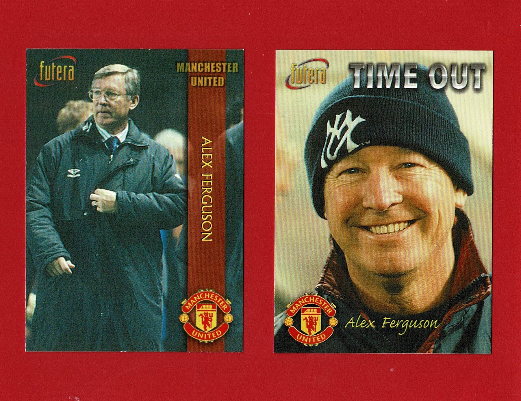 SIR ALEX FERGUSON Original 1998 Fußball-Sammelkarten