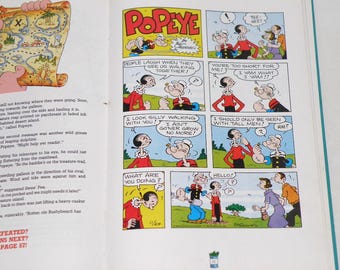 Vintage POPEYE 1992 ANNUAL - Oryginalny brytyjski komiks - Idealny dla dużych i małych dzieci w święta! - Popeye. Oliwa z oliwek. Groszek cukrowy (TY06)
