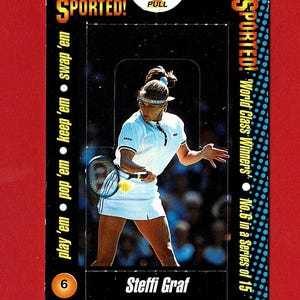 STEFFI GRAF - TENNIS-pop-upruilkaart - Sported Magazine World Class Winners Series - 1996 - Unpulled - Wimbledon-winnaar (TY12)