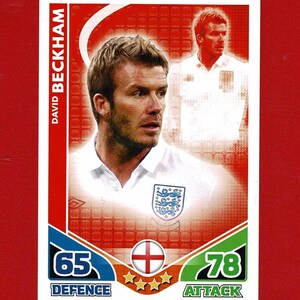 DAVID BECKHAM - Carta da collezione ORIGINALE del calciatore - M.U.F.C. Manchester United e Inghilterra - Topps - Regalo per i tifosi dei Mondiali di calcio (OS01)