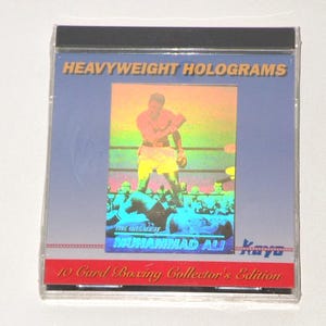 HOLOGRAMAS DE PESO PESADO DE BOXEO - Juego de cartas coleccionables - Kayo 1992 - Grandes boxeadores de EE. UU., incluidos Muhammad Ali, Mike Tyson y Evander Holyfield (XB03)