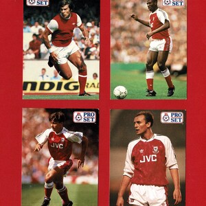 ARSENAL FOOTBALL CLUB Cartões colecionáveis - Conjunto profissional original de 1991/92 Cartões de futebol - Divisão 1 - Arsenal F.C. Presente para fãs de futebol (SH16)
