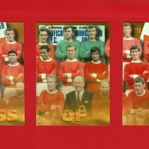 CLASSE DEL '68 Gruppo di carte collezionabili originali dei calciatori - Inc. George Best, Denis Law - Manchester United F.C. - Futera - Regalo di calcio (OS01.1)