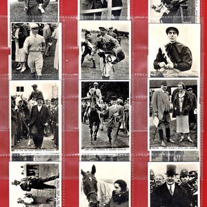 VINTAGE PFERDERACING KARTEN - Original 1930's Zigaretten Tabak Foto Karten - Ardath Tobacco - Jockey & Trainer Photographs (VC09)