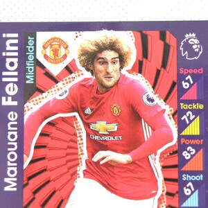 MAROUANE FELLAINI - Carta collezionabile del calciatore - Manchester United e Belgio - Topps Premier League - Regalo per i tifosi di calcio (OS01)